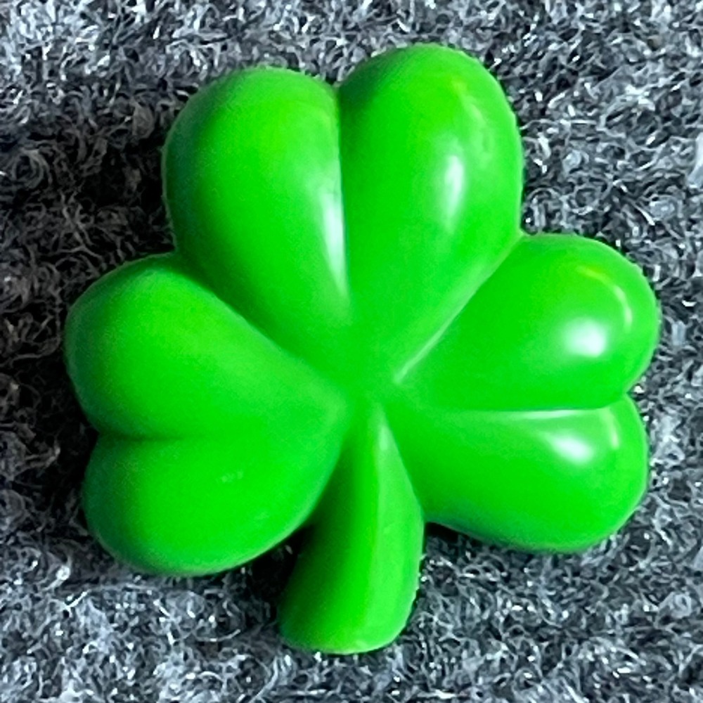 Vintage Hallmark Green Shamrock Pin St Patricks Day Clover Brooch Plastic